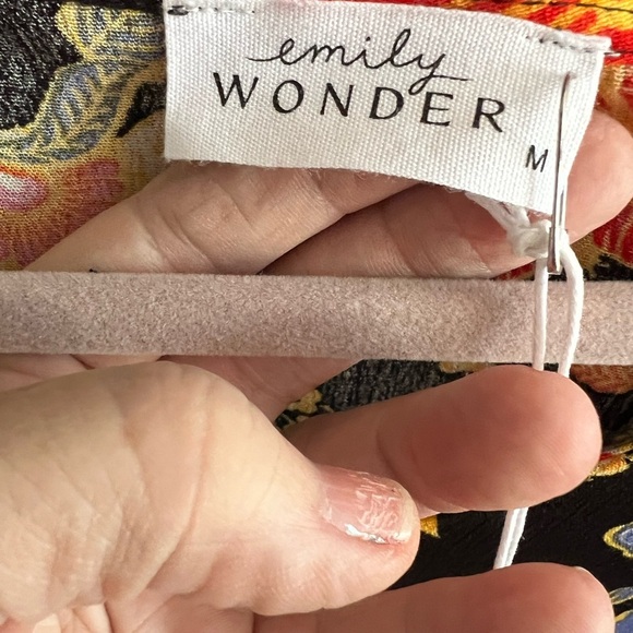 Emily Wonder Pink and Yellow Boxy Blouse with 3/4 Sleeves - Picture 2 of 6